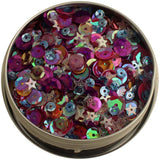 Scrapbooking  28 Lilac Lane Tin W/Sequins 40g - Mixed Berry sequins