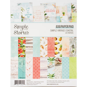 Scrapbooking  Simple Vintage Coastal Double-Sided Paper Pad 6"X8" 24/Pkg