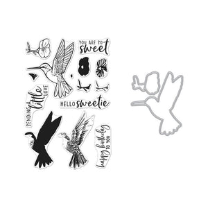 Scrapbooking  Hero Arts Clear Stamp & Die Combo Color Layering Hummingbird stamp