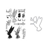 Scrapbooking  Hero Arts Clear Stamp & Die Combo Color Layering Hummingbird stamp