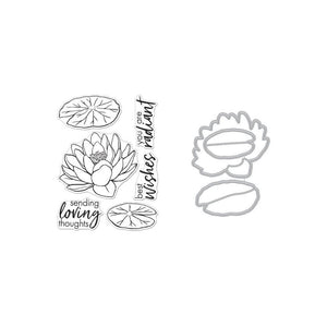 Scrapbooking  Hero Arts Clear Stamp & Die Combo Hero Florals Lotus stamp