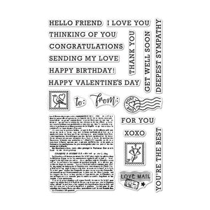 Scrapbooking  Hero Arts Clear Stamps 4"X6" Sending Love Mail stamp