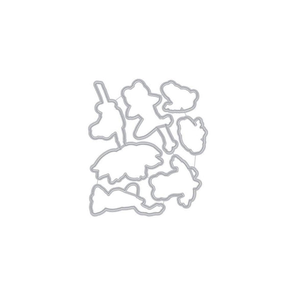 Scrapbooking  Hero Arts Frame Cut Dies Hoppy Day 6pk stamp