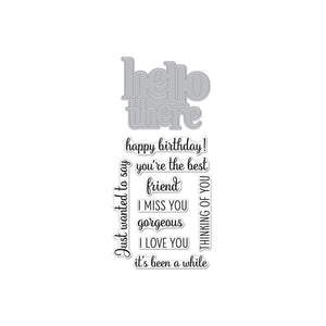 Scrapbooking  Hero Arts Stamp & Cut Hello There stamp