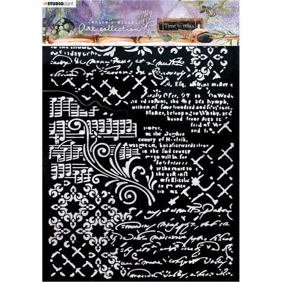 Scrapbooking  Studio Light - Jenine's Mindful Art Time To Relax Stencil NR. 09 stamp