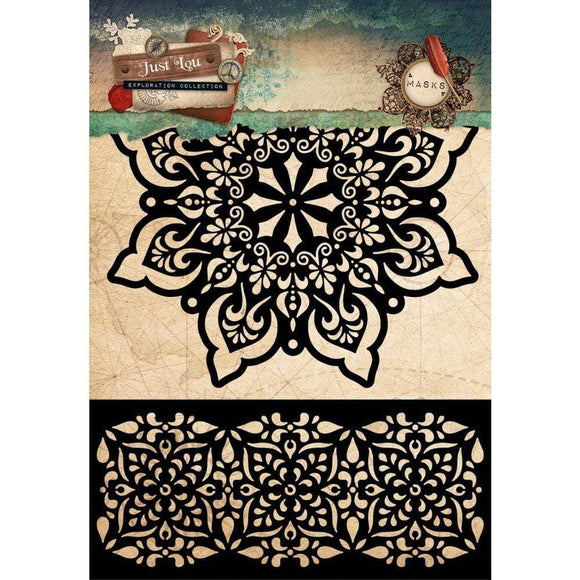 Scrapbooking  Studio Light Just Lou Exploration A4 Stencil NR. 02 stamp