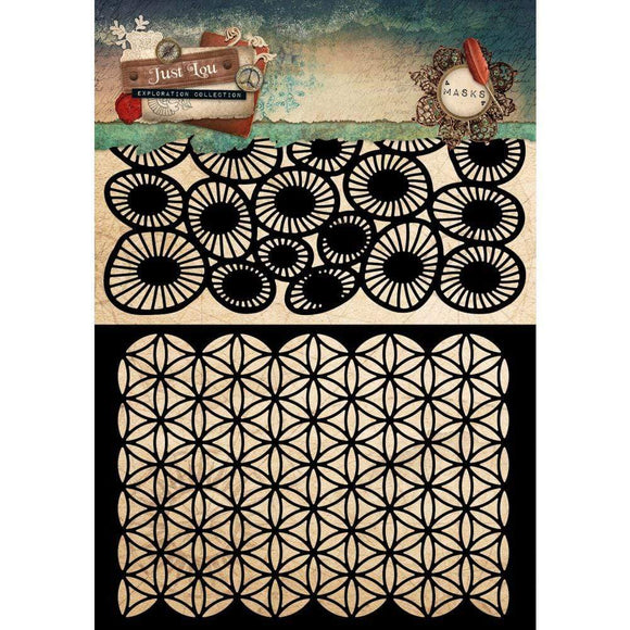 Scrapbooking  Studio Light Just Lou Exploration A4 Stencil NR. 04 stamp