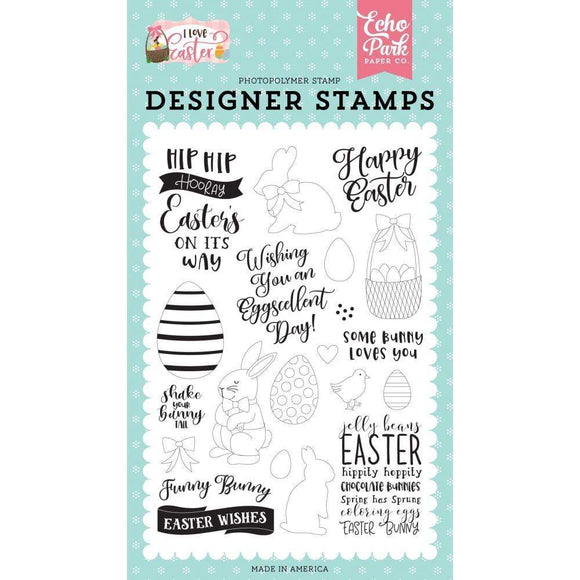 Scrapbooking  Echo Park Stamps Funny Bunny, I Love Easter Paper 12x12
