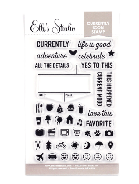 Scrapbooking  Elles Studio Currently Icon Stamp kit
