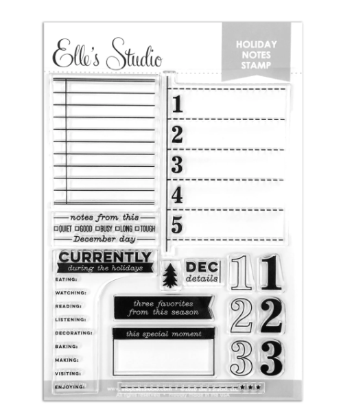 Scrapbooking  Elles Studio - Holiday Noted Stamp kit