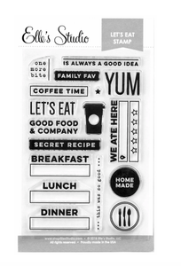 Scrapbooking  Elles Studio - Lets Eat Stamp Set