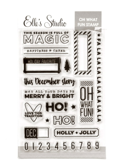 Scrapbooking  Elles Studio - Oh What Fun Stamp - Document December kit