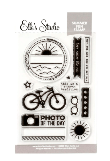 Scrapbooking  Elles Studio Summer Fun Stamp Set kit