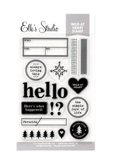 Scrapbooking  Elles Studio Wild At Heart Stamp Set kit