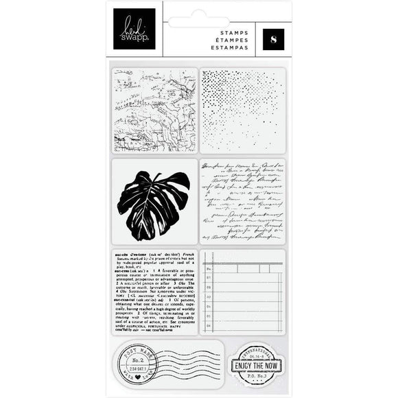 Scrapbooking  Heidi Swapp Art Walk Clear Stamps 8/Pkg Paper Pad