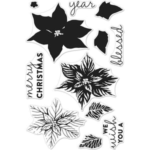 Scrapbooking  Hero Arts Clear Stamps 4"X6" Color Layering Poinsettia Stamps