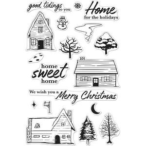 Scrapbooking  Hero Arts Clear Stamps 4"X6" Home For The Holidays Stamps