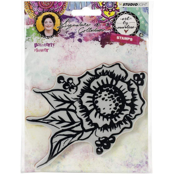Scrapbooking  Studio Light Art By Marlene 3.0 Stamps NR. 32, Painterly Flower stamp