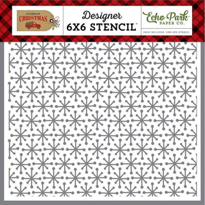 Scrapbooking  Echo Park Stencil 6"X6" Christmas Burst Stencil