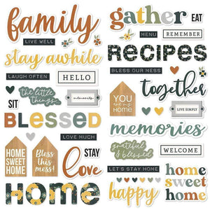 Scrapbooking  ***COMING SOON*** Simple Stories Hearth & Home Foam Stickers 61/Pkg stickers