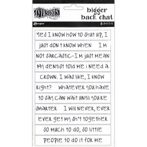 Scrapbooking  Dyan Reaveley's Dylusions Bigger Back Chat Stickers - White stickers