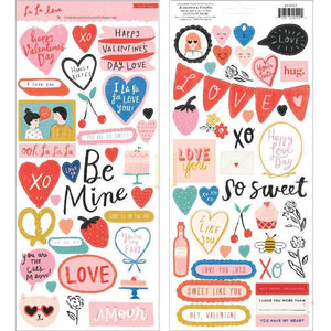 Scrapbooking  La La Love Cardstock Stickers 75/Pkg stickers
