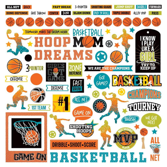 Scrapbooking  MVP Basketball Stickers 12