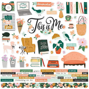 Scrapbooking  Simple Stories My Story Cardstock Stickers 12"X12" stickers