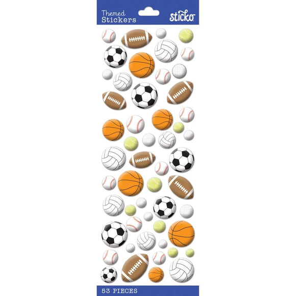 Scrapbooking  Sticko Themed Stickers Sports Balls stickers