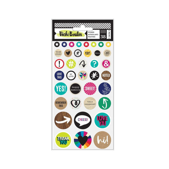 Scrapbooking  Vicki Boutin Color Kaleidoscope Puffy Stickers stickers