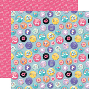 Scrapbooking  Teen Spirit Girl Double-Sided Cardstock 12"X12" - Epic Buttons