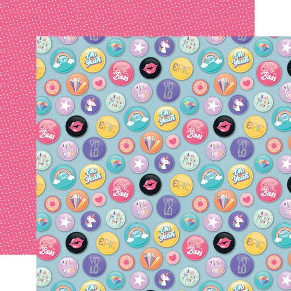 Scrapbooking  Teen Spirit Girl Double-Sided Cardstock 12