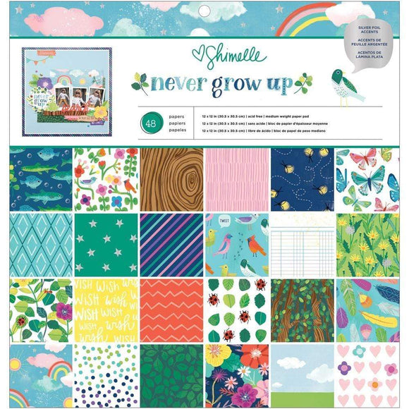 Scrapbooking  Shimelle Never Grow Up Single-Sided Paper Pad 12