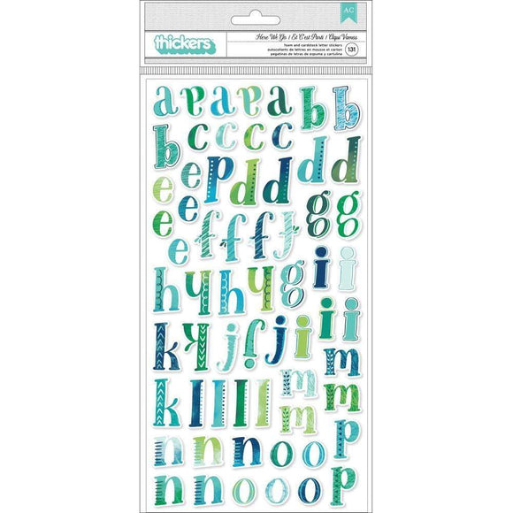 Scrapbooking  Shimelle Never Grow Up Thickers Stickers 131/Pkg Here We Go Alphabet/Foam thickers