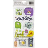 Scrapbooking  Shimelle Never Grow Up Thickers Stickers 31/Pkg Let's Go Phrase/Puffy thickers