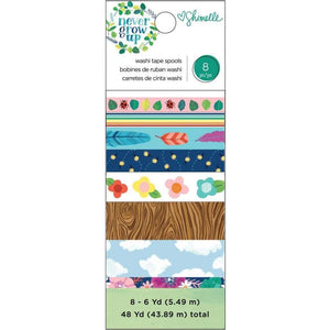 Scrapbooking  Shimelle Never Grow Up Washi Tape 8/Pkg thickers