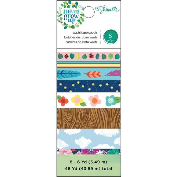 Scrapbooking  Shimelle Never Grow Up Washi Tape 8/Pkg thickers