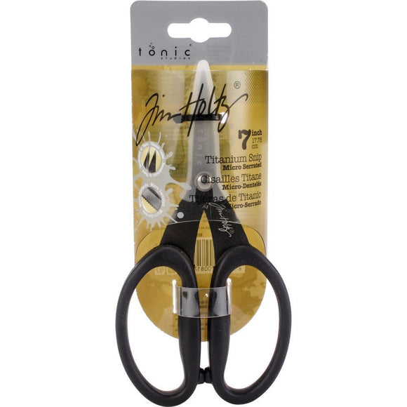 Scrapbooking  Tim Holtz Non-Stick Micro Serrated Scissors 7