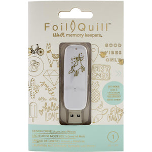 Scrapbooking  We R Memory Keepers Foil Quill USB Artwork Drive - Icon & Words tools