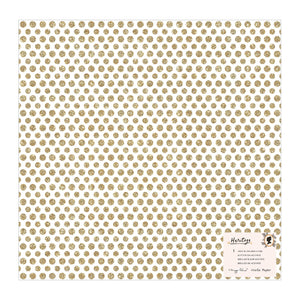 Scrapbooking  Maggie Holmes Specialty Paper -Gratitude Gold Glitter 12x12 Paper 12x12