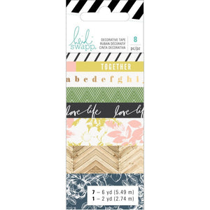 Scrapbooking  Heidi Swapp Emerson Lane Washi Tape Rolls 8/Pkg WASHI Tape