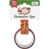 Scrapbooking  Merry & Bright Decorative Tape 15' Gold Flourish WASHI Tape