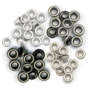 Scrapbooking  We R Memory Keepers Standard Eyelets -Cool Metal