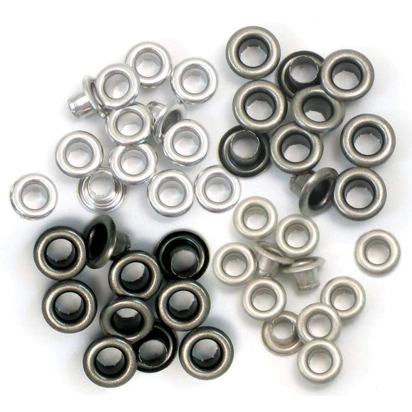 Scrapbooking  We R Memory Keepers Standard Eyelets -Cool Metal