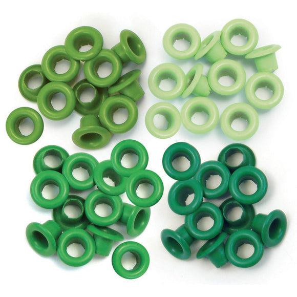 Scrapbooking  We R Memory Keepers Standard Eyelets - Green Pack