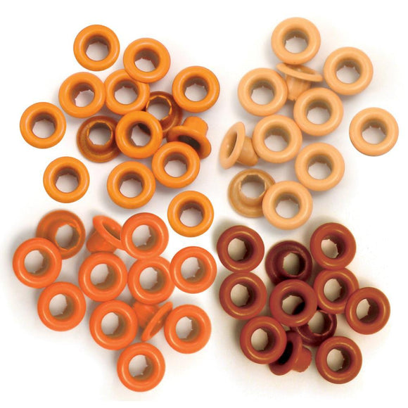 Scrapbooking  We R Memory Keepers Standard Eyelets - Orange Pack