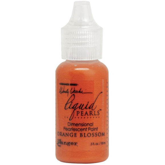 Scrapbooking  Wendy Vecchi Make Art Liquid Pearls .5oz Orange Blossom ink