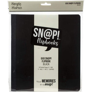 Scrapbooking  Simple Stories Sn@p! Flipbook 6"X8" - Black albums