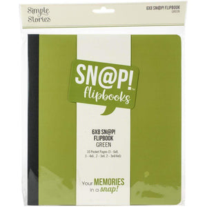 Scrapbooking  Simple Stories Sn@p! Flipbook 6"X8" - Green albums