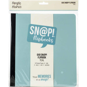 Scrapbooking  Simple Stories Sn@p! Flipbook 6"X8" - Teal albums